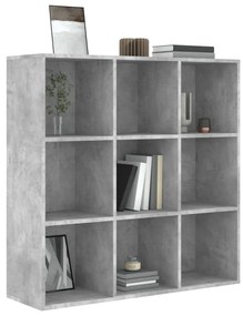 Libreria grigio cemento 98x30x98 cm in truciolato