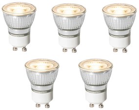 Set di 5 lampadine LED GU10 dimmerabili a 3 fasi 35mm 4W 220 lm 3000K