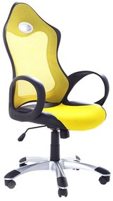 Sedia da gaming e ufficio in tessuto traspirante giallo iCHAIR Beliani