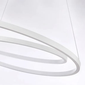 Brilagi-LED Lampadario a sospensione dimmerabile TWISTER LED/75W/230V Ø 70 cm bianco + telecomando