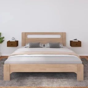 Comodini a muro 2 pz miele 40x29,5x22 cm