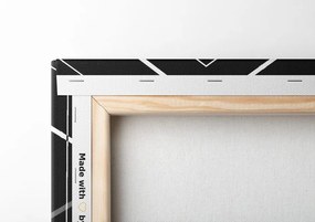 Stampa su tela – Geometria futuristica in bianco e nero