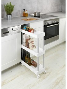 Scaffale mobile in plastica bianca 45x80 cm Mino - Wenko