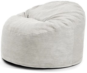 Pouf a sacco per bambini color crema con rivestimento in velluto a coste Om 85 – SLOWDOWN