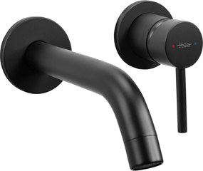 Rubinetto da parete Rea Owen Black  + BOX