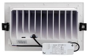 Faro LED da Incasso 44W Foro 210x130 Bianco con driver Philips Colore Bianco Caldo 3.000K