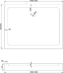 Mexen Rio piatto doccia rettangolare 120 x 80 cm, bianco - 45108012