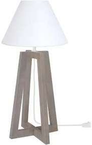 Tosel  Lampade d’ufficio lampada da comodino tondo legno taupe e bianco  Tosel