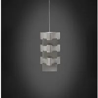 Sospensione Moderna 1 Luce Building In Polilux Silver D36 Made In Italy