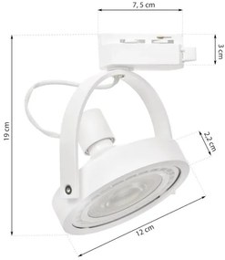 Luce Spot per sistema a binario LUGAR 1xAR111 - GU10/25W/230V