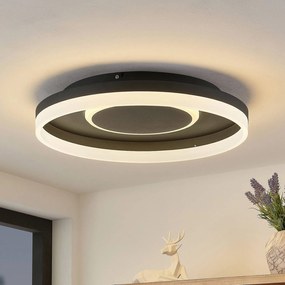 Plafoniera a LED Felisha Lindby, dimmerabile, Nero, Soggiorno / Sala da pranzo, Plastica, Moderno, Plafoniera LED