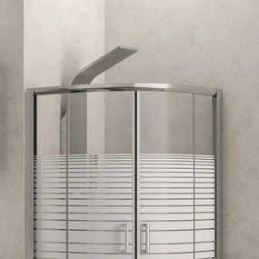 Box doccia 90x90 semicircolare vetro serigrafato altezza 180cm | K400 - KAMALU