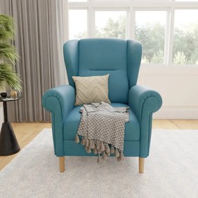 Poltrona con braccioli turchese Swan – Ropez