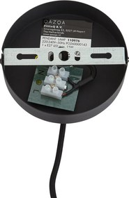 Lampada a sospensione Japandi Nera con paralume in lino bianco 50 cm - Rieu