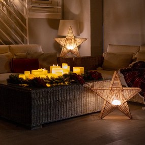 Lampada da terra natalizia marrone 40 cm con LED ricaricabile IP54 - Sisine