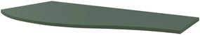 Top per lavabo Vague BADEN HAUS L 103 x H 1.6 x P 51 cm in legno, verde opaco, basetta dx