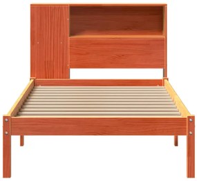 Letto libreria senza materasso marrone cera 90x200 cm in pino