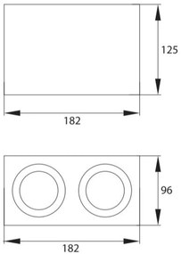 Applique da soffitto 2xGU10