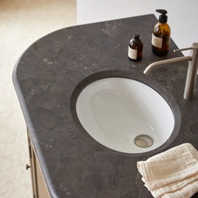 Tikamoon - Mobile in legno di rovere Louise con lavabo singolo da 110 cm