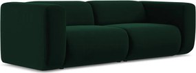 Divano verde scuro con rivestimento in velluto 228 cm Ekahi – Makamii