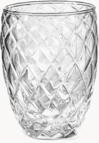 Set di 6 bicchieri in vetro soffiato Diamond