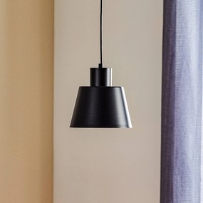 SIGMA Lampada a sospensione Dunka 1 con paralume in metallo, nero