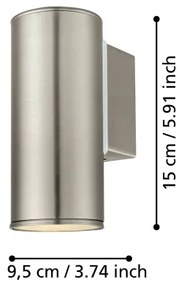 Eglo 94106 - Illuminazione LED da esterno RIGA 1xGU10/3W/230V