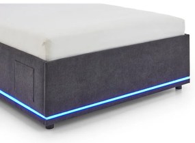 Letto da bambini grigio scuro imbottito rete non inclusa 140x200 cm Circle – Meise Möbel