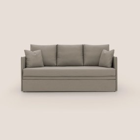 Brera Divano duplex con doppio letto in tessuto simil cotone impermeabile T13 tortora