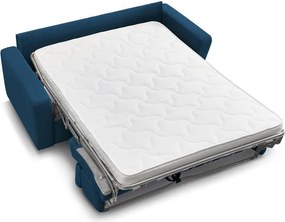 Divano in blu scuro allungabile con rivestimento in velluto a coste 195 cm Monaco – Bobochic Paris