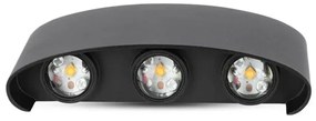 Applique LED da esterno 6xLED/6W/230V IP54 3000K nera
