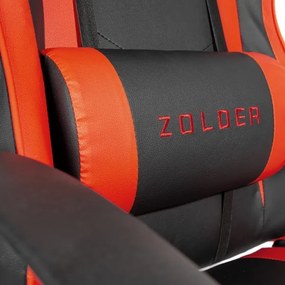 Sedia da gioco VARR Zolder nero/rosso