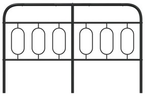 Testiera in metallo nero 150 cm