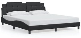 Giroletto Con Luce Led Nero 180x200 Cm İn Similpelle /
