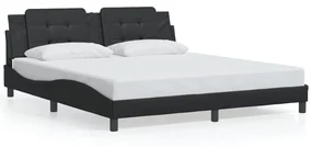 Giroletto Con Luce Led Nero 180x200 Cm İn Similpelle /