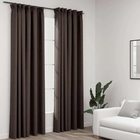 Tende Oscuranti Con Ganci Effetto Lino 2 Pz Talpa 140x225 Cm /