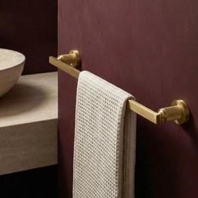 Porta asciugamani da parete Rivo 81301 in oro spazzolato – 60x6,5x4,2 cm