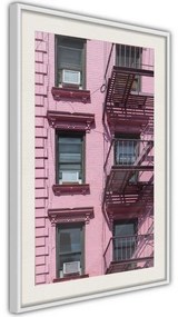 Poster  Pink Facade  Cornice Quadri Cornice nera con pass-partout, Larghezza x Altezza Home decor 20x30