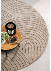 Tappeto rotondo grigio tortora ø 160 cm Panglao New York Taupe – Elle Decoration