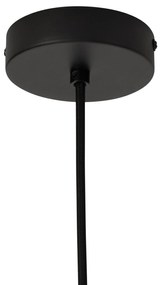 Lampada a sospensione Japandi nera con bambù - Kea