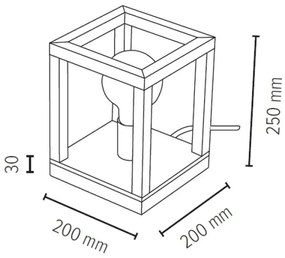 Spot-Light 7154174 - Lampada da tavolo KAGO 1xE27/60W/230V rovere opaco
