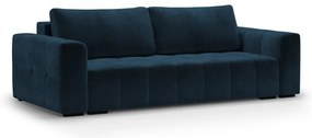Divano letto in velluto blu scuro Luca - Milo Casa