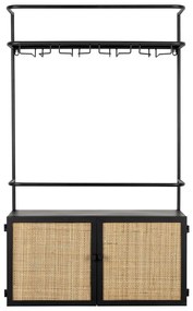 Portabottiglie in rattan nero 18x100 cm Guuji - White Label