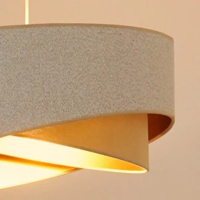 Brilagi - Lampadario LED a sospensione con filo LYRA 1xE27/15W/230V bianco/beige/oro