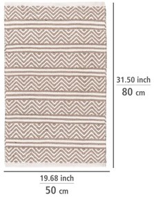 WENKO 24868100 - Tappetino da bagno SHAKI 50x80 cm beige/bianco