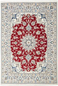 Nain Tappeto 210 x 150 Rosso (Iran) Annodato A Mano