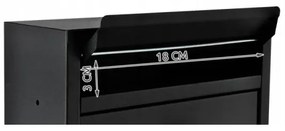 Cassetta postale 21,7x32 cm nera