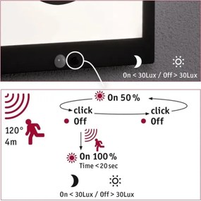 Paulmann 94263 - LED/1,2W IP44 Applique solare con sensore TAIJA 3,7V