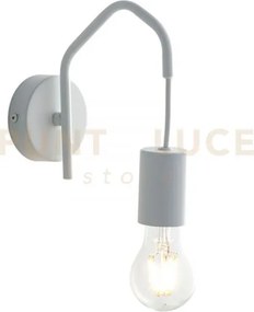 Applique a parete habitat bianca 1 luce attacco e27 8x18x17,5cm