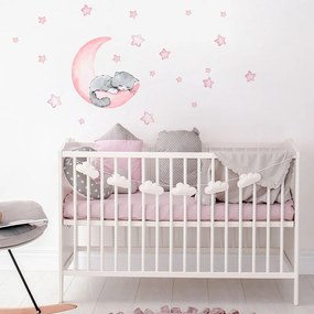 Adesivi murali rosa per bambini Magic Cat - Ambiance